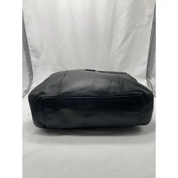 Vintage Coach Daisy Emma F23973 Black Leather‎ Shoulder Bag Tote 16"x12" - Picture 8 of 16